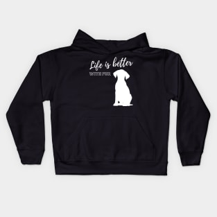 Life is better with fur and my dog Kids Hoodie